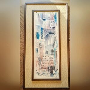Mid-Century Russell Guanajuato Mexico scenes Lithograph